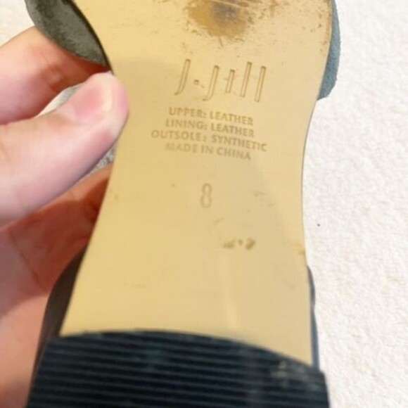 J Jill Womens D'Orsay Flats Leather Pointed Toe Slip On Size 8 Gray Suede - Picture 10 of 10